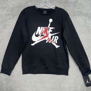 NWT Jordan Air Nike Sweater Youth Size L‎ Jumpman Crew Neck Fleece Sweatshirt